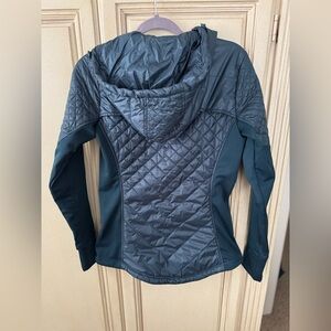 Athleta Quilted Hooded Ski Jacket - Navy